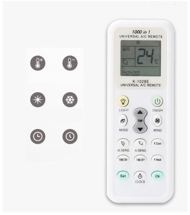 Remote Điều Khiển Điều Hòa Đa Năng - Dễ Sử Dụng - Thích Hợp Với Tất Cả Các Loại Máy Lạnh - Hàng nhập khẩu