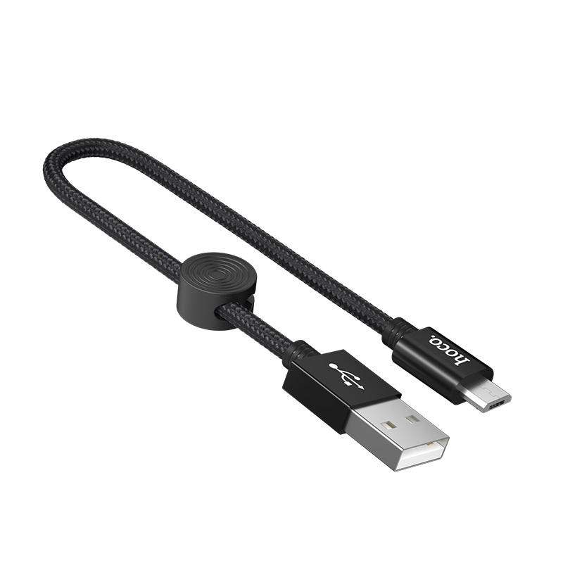 Cáp sạc nhanh 2.4A Hoco X35 chuẩn Micro USB tự ngắt sạc khi pin đầy, cáp bọc dù siêu bền, chống rối, chống gãy gập 25cm