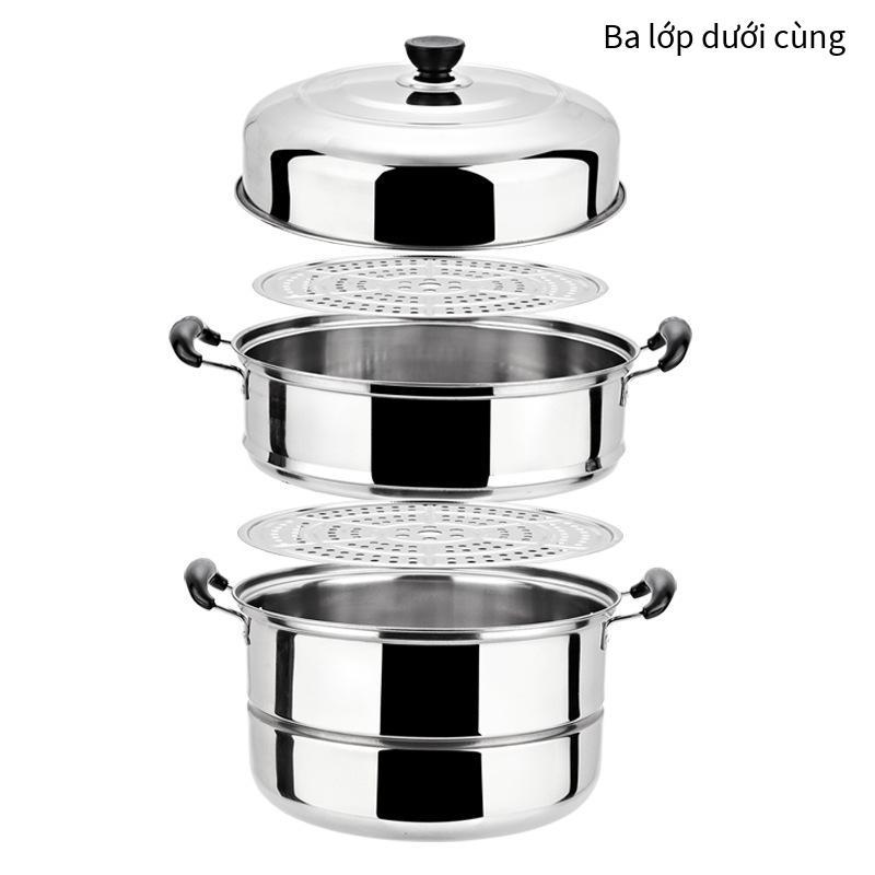 Đảm bảo chất lượng nồi hấp inox dày hợp chất đáy kích thước chân một lớp hai lớp hai lớp ba lớp nồi hấp súp nhiều lớp quà tặng
