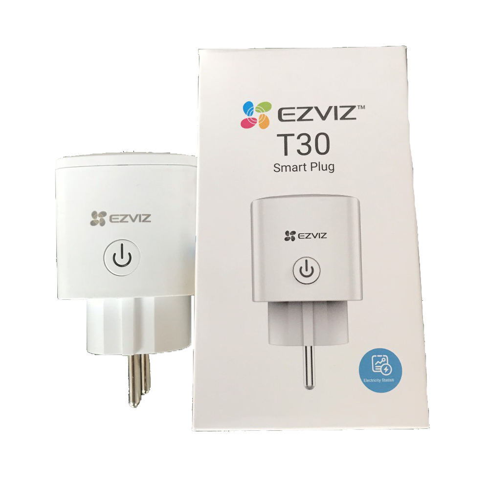 Ổ cắm thông minh Wifi EZVIZ T30, tích hợp điều khiển bằng giọng nói, hẹn giờ tắt mở, điều khiển từ xa qua app điện thoại