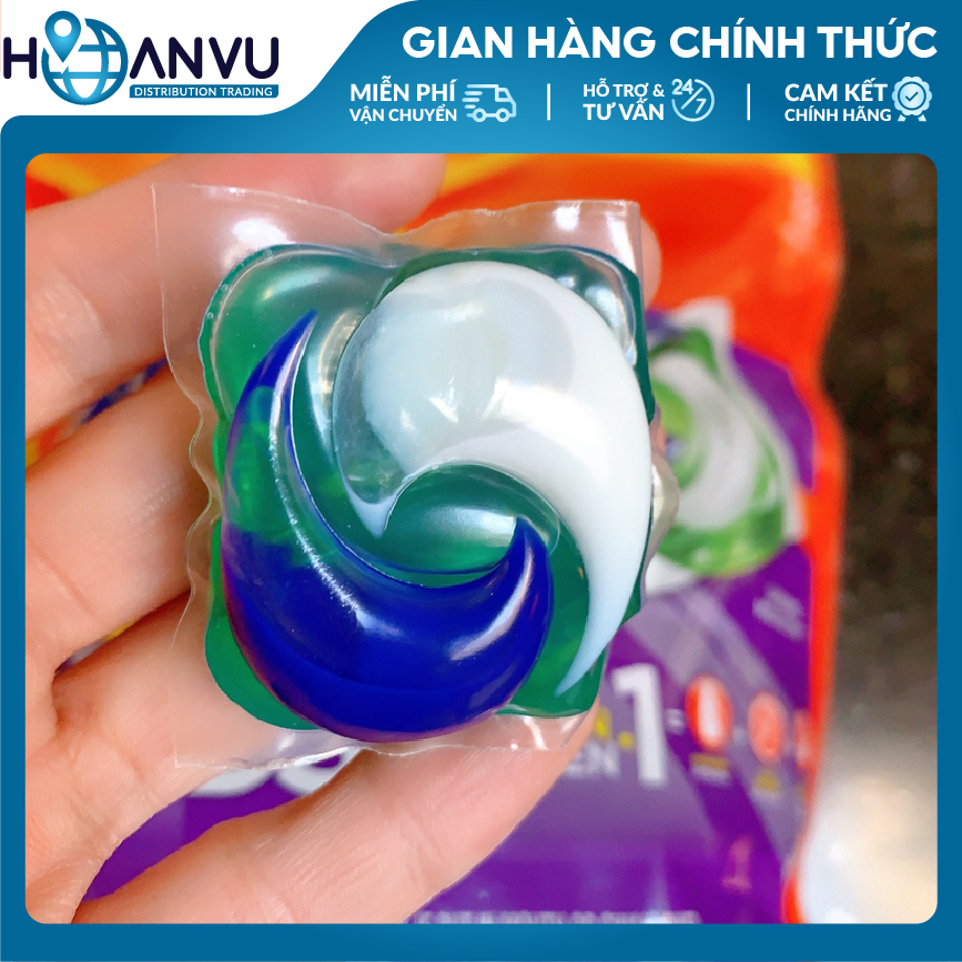 Viên giặt Tide Pod 3 in 1 Sping Meadow hương cỏ may thùng 156 viên