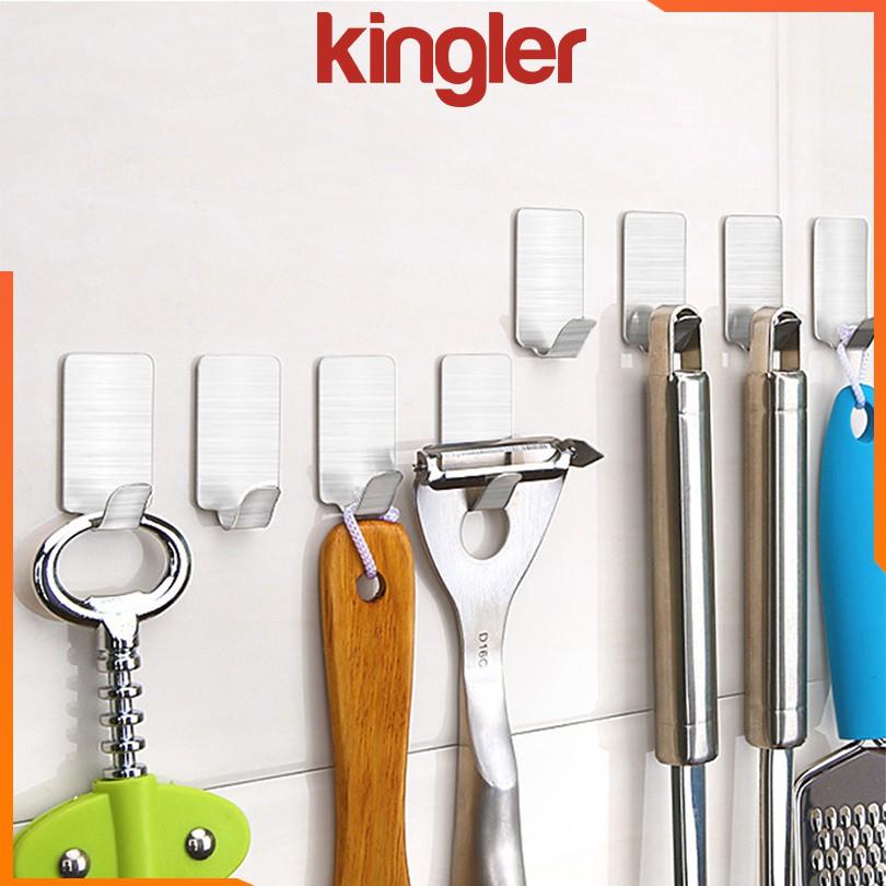 Móc Dán Tường Chịu Lực, Móc Inox Chắc Chắn, Móc Dính Tường Siêu Dính, Treo Đồ Đa Năng Nhỏ Gọn , Tiện Dụng Gia Đình, Kingler 2002