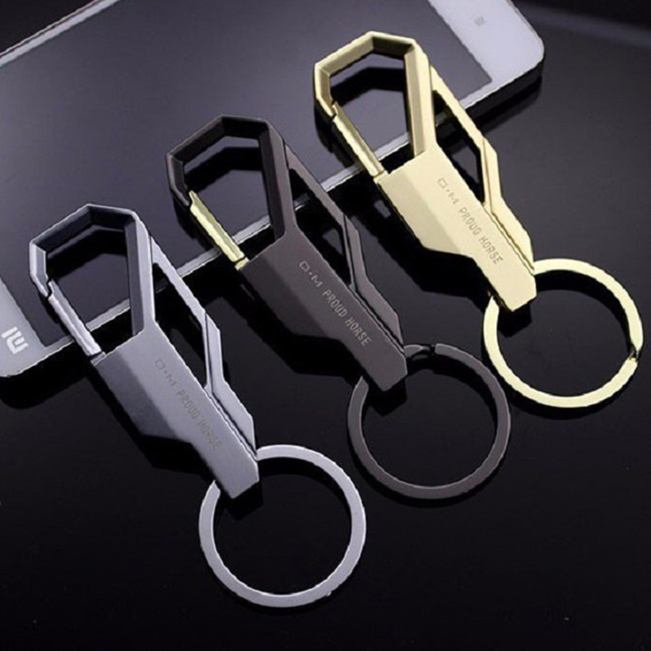 Móc Khoá Xe Máy Nam Proud Horse INOX Cao Cấp Có Chốt Đeo Thắt Lưng