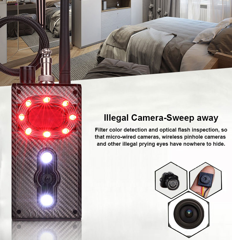 Máy Dò Phát Hiện Theo Dõi Camera, GPS, Định Vị Detector K99 - Hàng Nhập Khẩu
