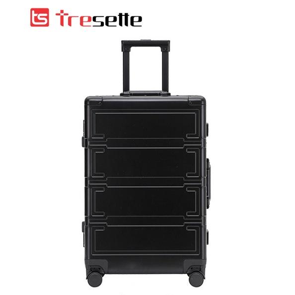 Vali kéo Tresette 2128 size 24 inch cao cấp chất liệu hợp kim nhôm nguyên khối nhập khẩu Hàn Quốc