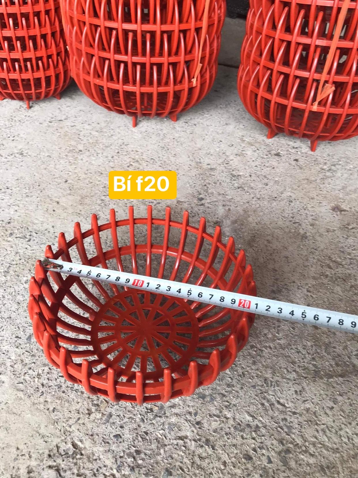 Chậu nhựa HD Giả Bí trồng Lan Fi20 - Màu Cam