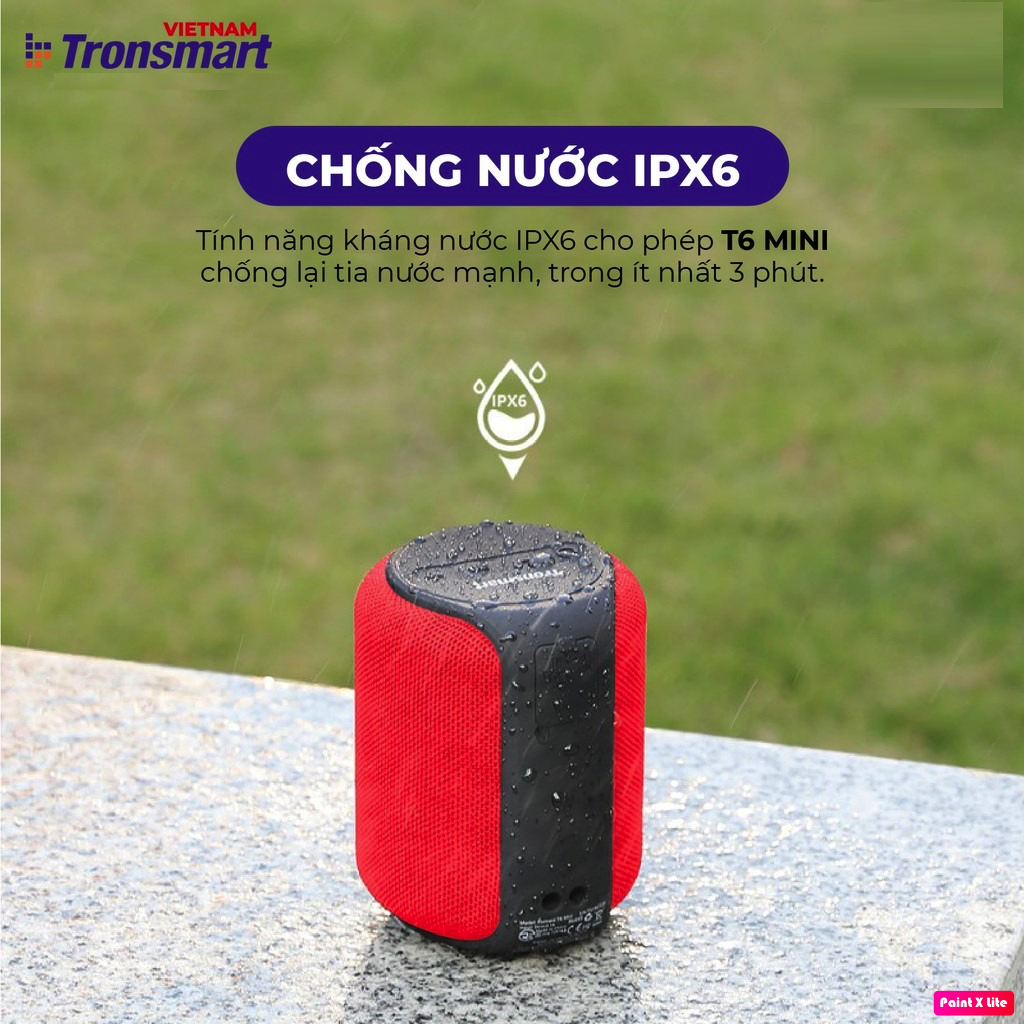 Loa Bluetooth Không Dây Tronsmart Element T6 Mini 15W, Chống nước IPX6, công nghệ TWS ghép đôi 2 loa - Hàng Chính Hãng