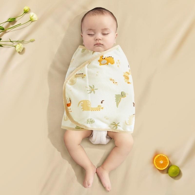 Khăn quấn bé sơ sinh chống giật mình, vải cotton mềm mại loại mỏng, dùng làm ủ quấn tay cho bé, quấn chũn mùa hè
