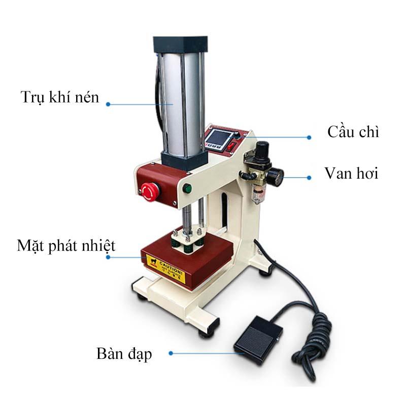 Máy ép nhiệt mâm 15 x 15cm tự động một trụ khí nén