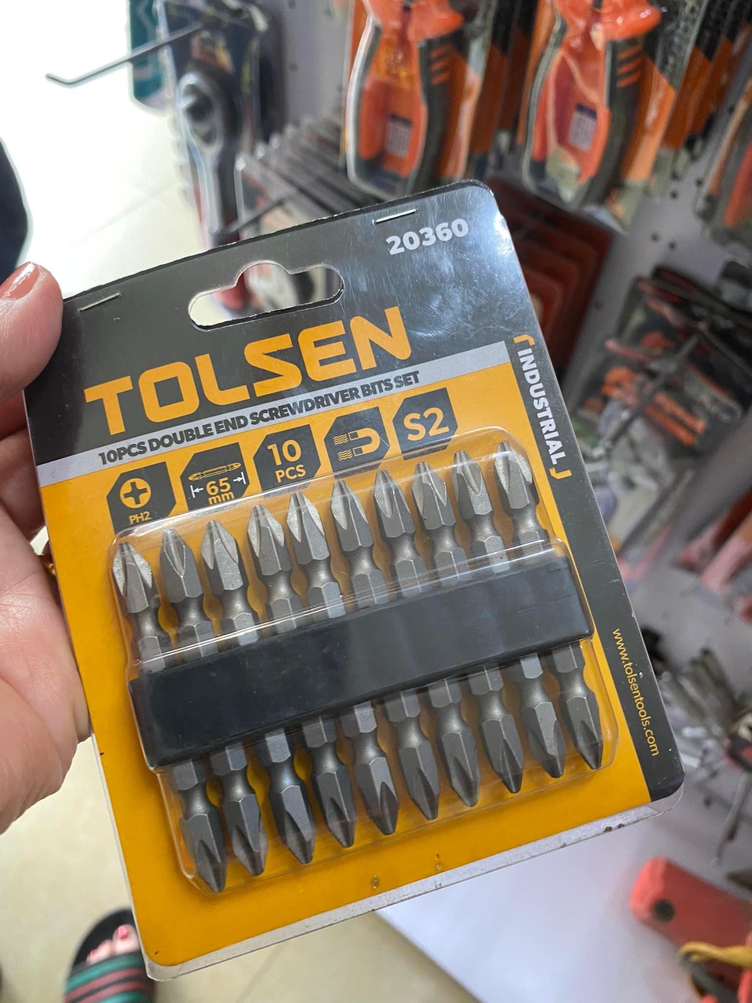 BỘ 10 TUA VÍT 2 ĐẦU CỘNG TOLSEN 20360 - HÀNG CHÍNH HÃNG