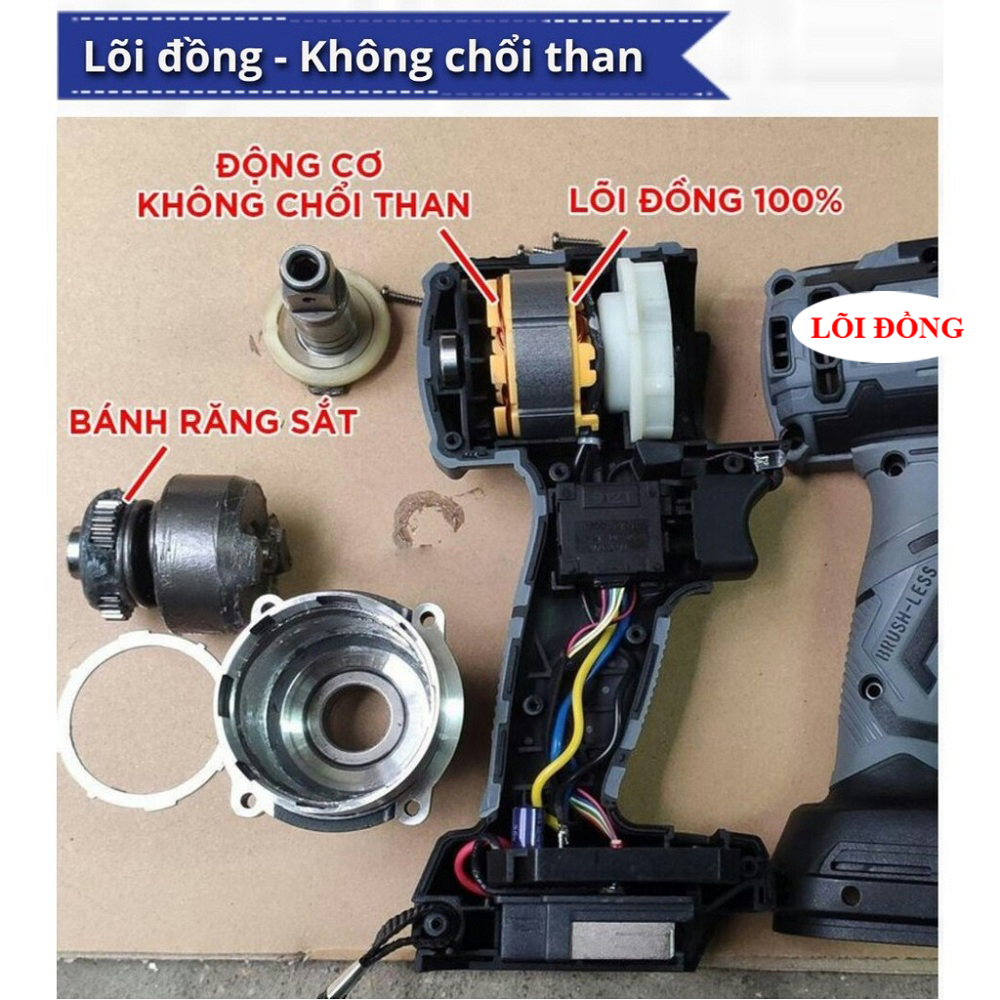 Máy Tháo Mở Bulong Full 29 món phụ kiện. Máy Bắn Bulong Cầm Tay 118V Chuyên Dụng. Hàng Chuẩn Lõi Đồng