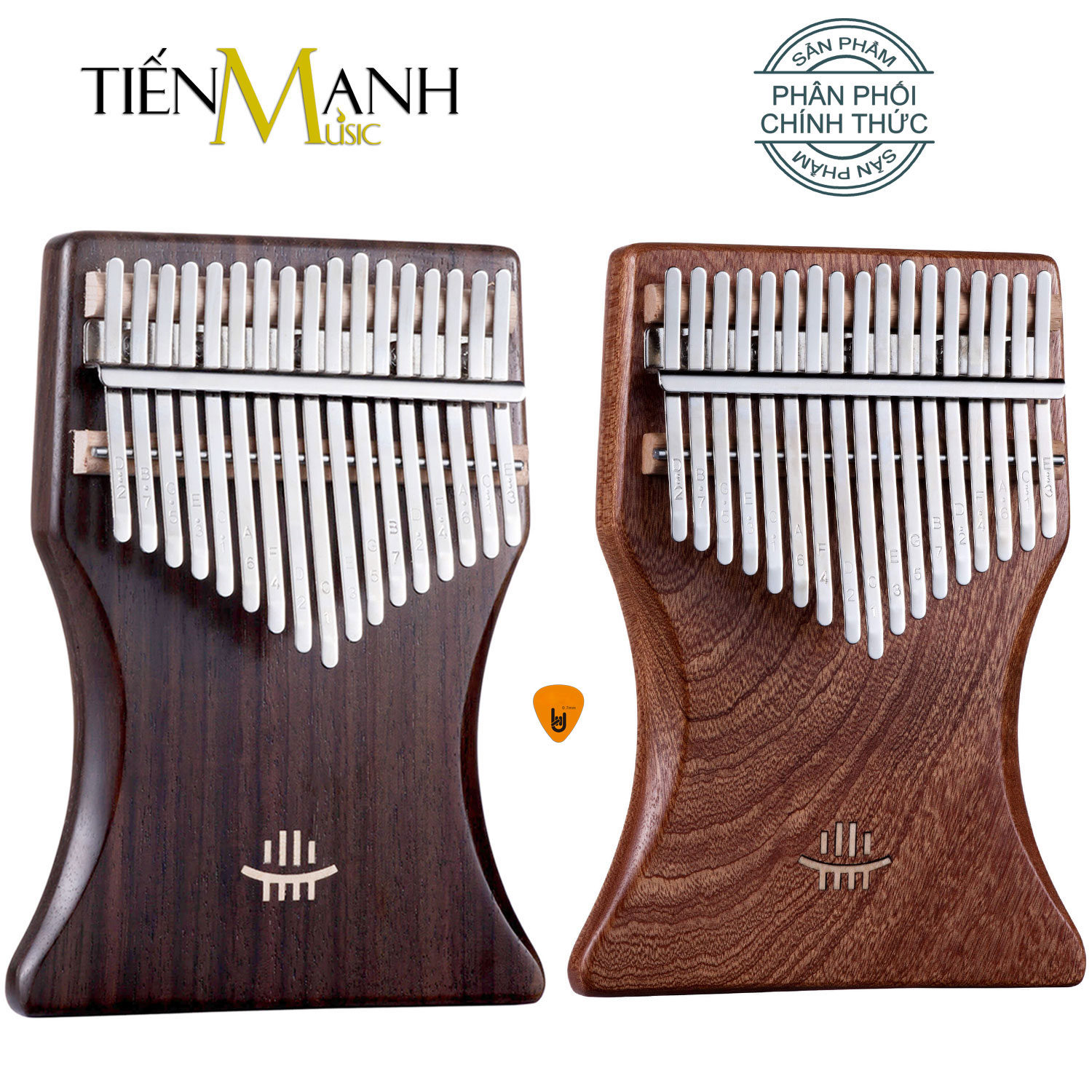 Đàn Kalimba 17 Phím Hluru KB-RW và KB-SA (Gỗ Rosewood, Sapele) Hàng Chính Hãng - Kèm Móng Gẩy DreamMaker