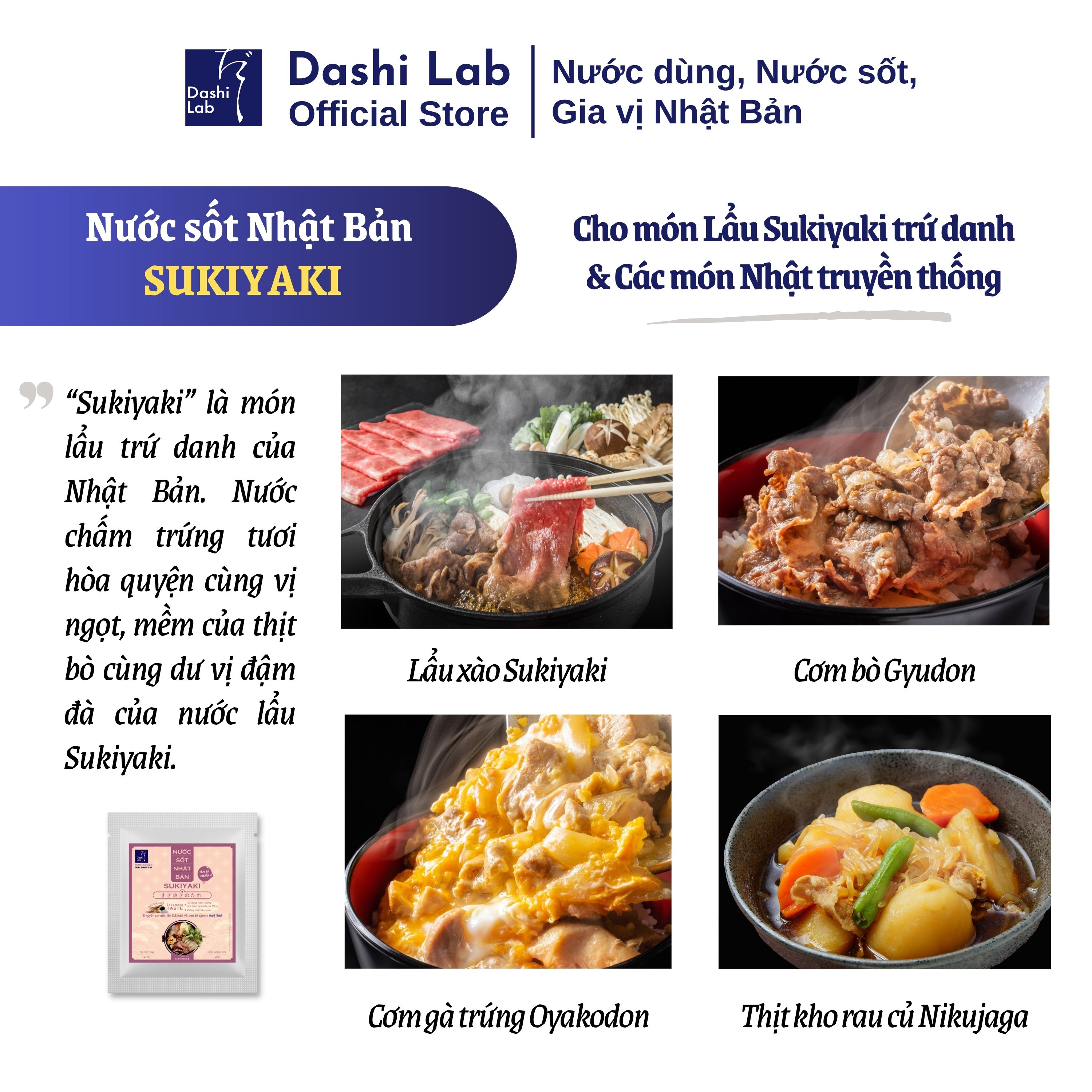 Combo 5 Gói Nước Sốt Nước Dùng Nhật Bản Đậm Đà Đủ Vị Để Ướp Đồ Ăn Hoặc Nấu Lẩu Cực Tiện Lợi DASHI LAB 80g