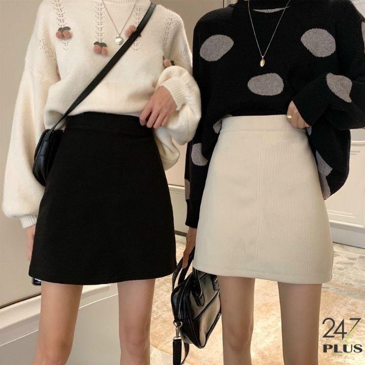 Chân váy chữ a nhung tăm