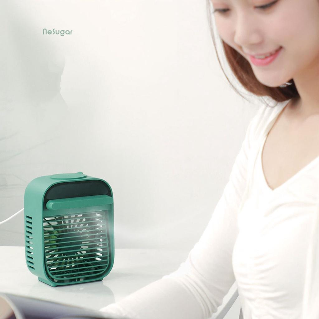 Quạt Hơi Nước Mini Để Bàn Nesugar Green