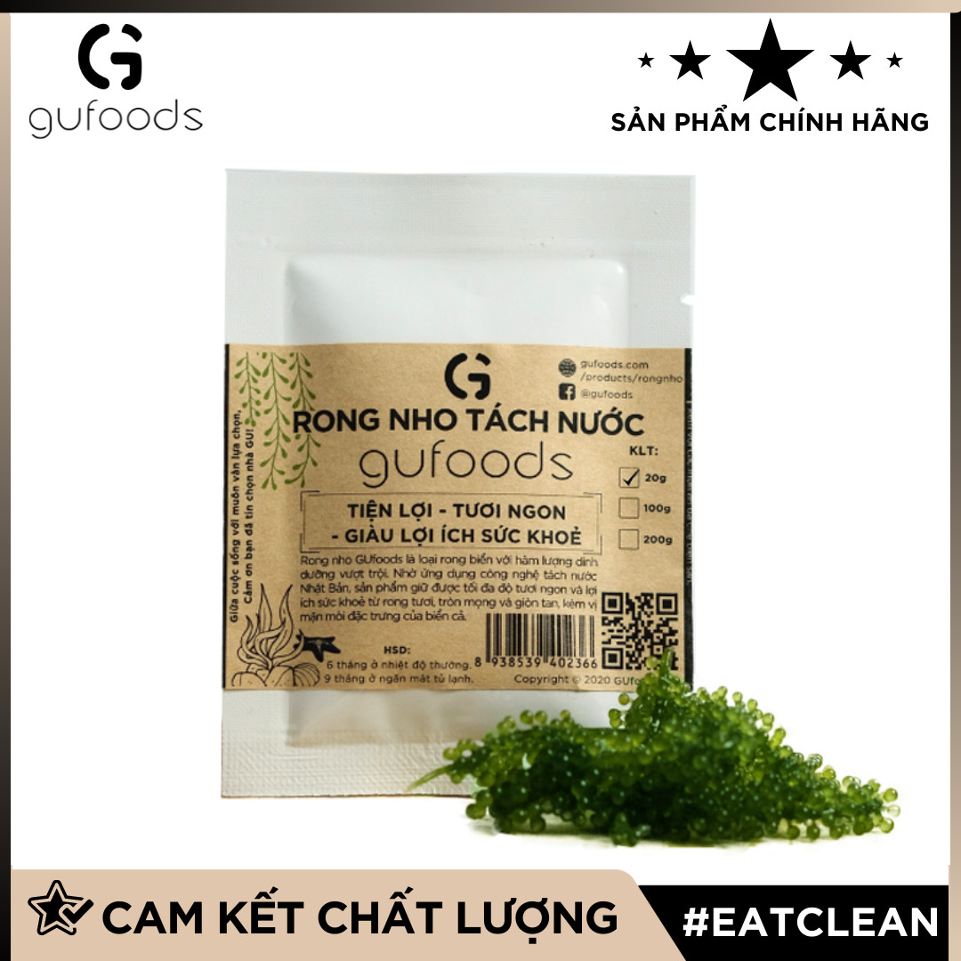 Rong nho tách nước GUfoods - Tiện lợi, Tươi ngon, Giàu lợi ích sức khoẻ