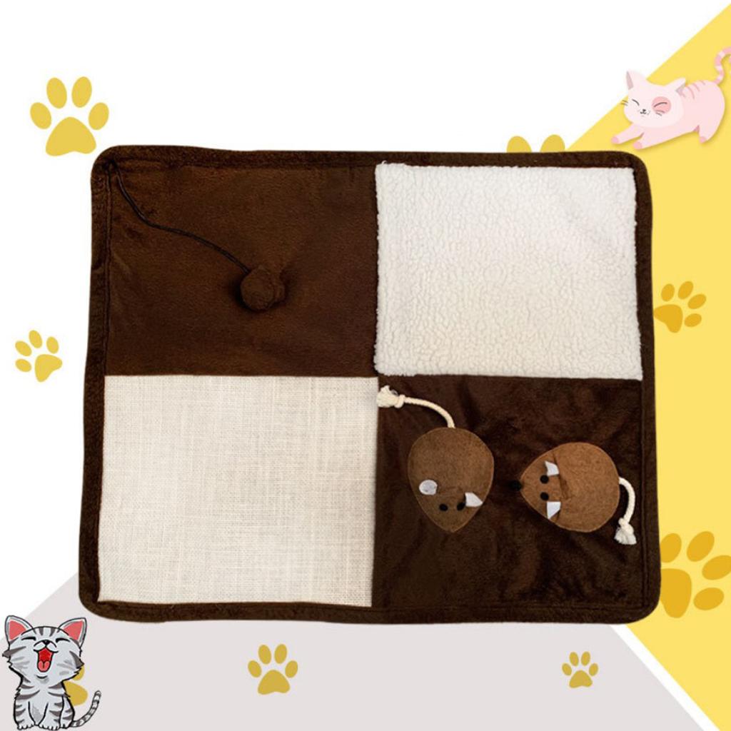 Pet Cat Kitten Scratching Mat Pad For Small Medium Large Cat Square