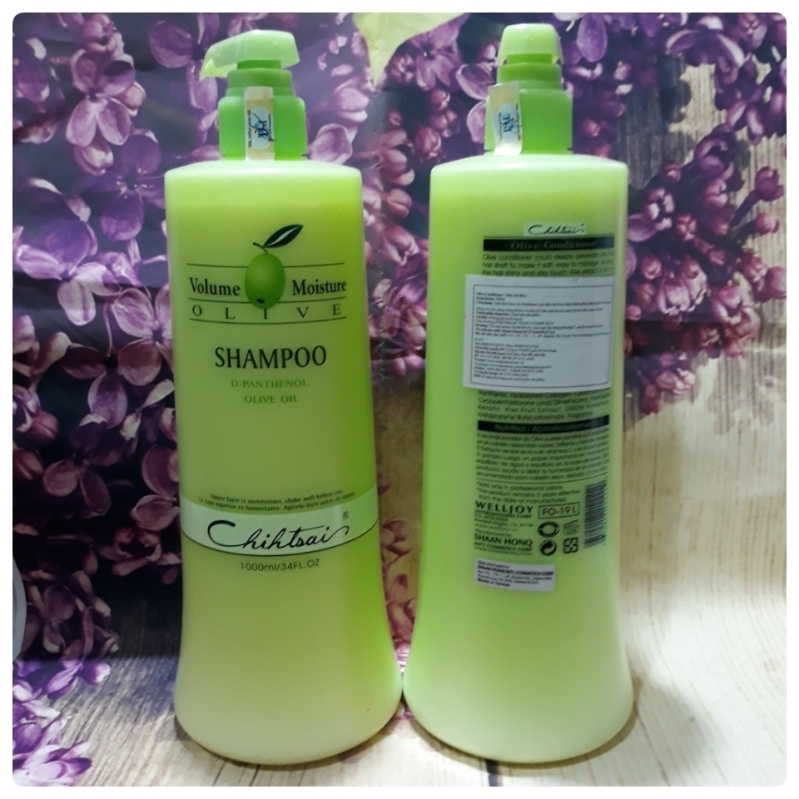 Cặp dầu gội xả siêu mượt Chihtsai Volume Moisture Olive Shampoo & Conditioner 500ml