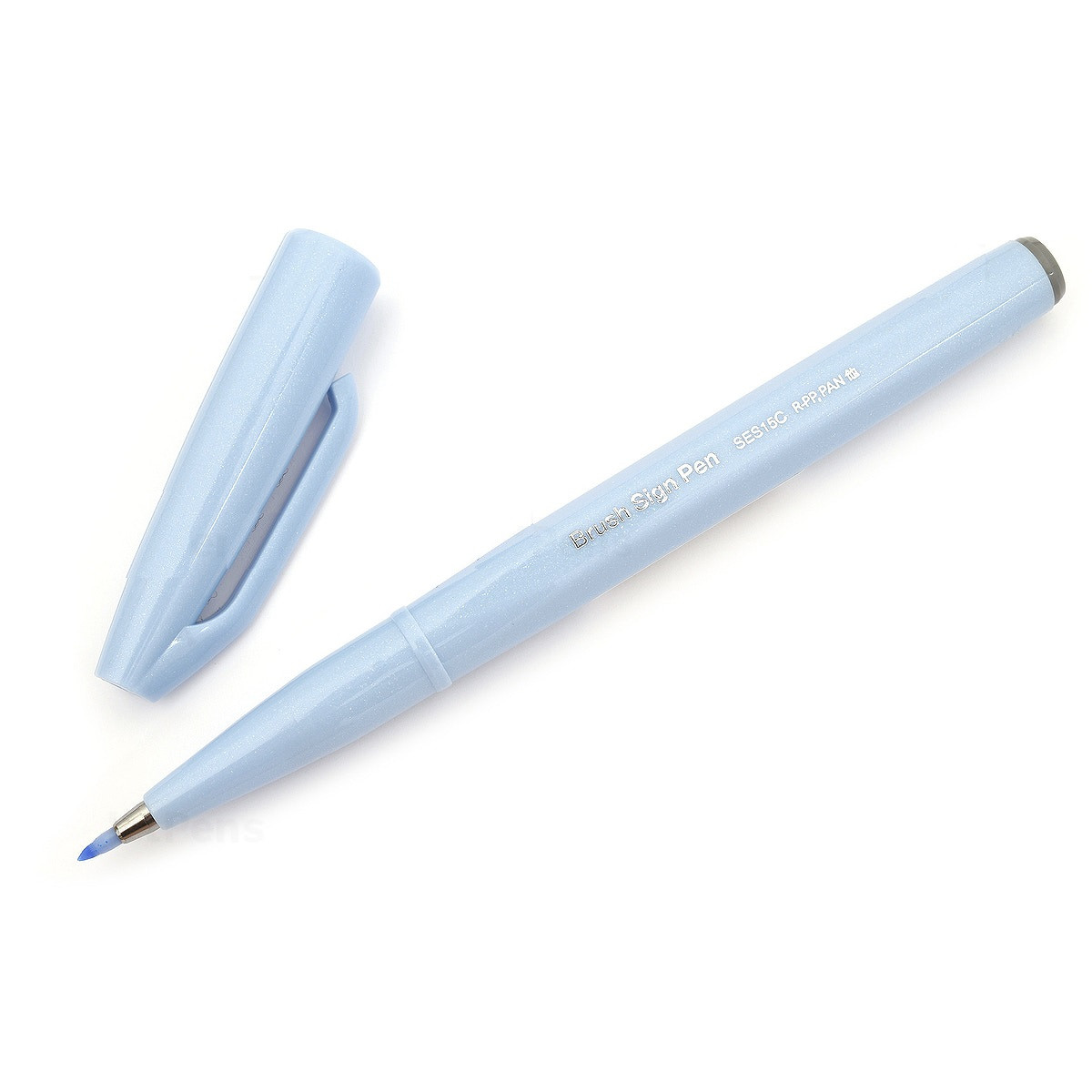 Bút lông viết chữ calligraphy Pentel Fude Touch Brush Sign Pen - Màu xám xanh (Grey Blue)