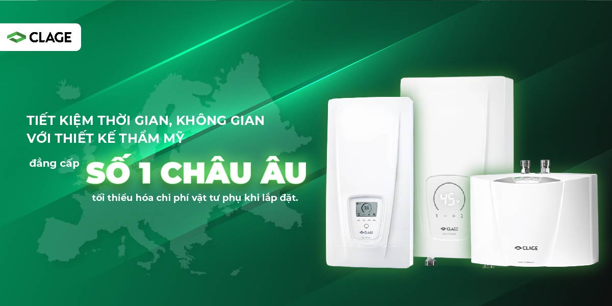 Máy Làm Nước Nóng Tức Thì CLAGE E-mini MCX6, Chống Giật, Điều Khiển Thông Minh Làm Nước Nóng Trực Tiếp- Hàng Chính Hãng