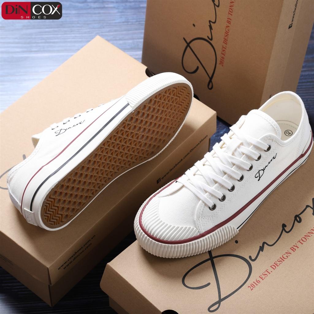 Giày Sneaker Vải Unisex DINCOX D21 Phong Cách Ấn Tượng White