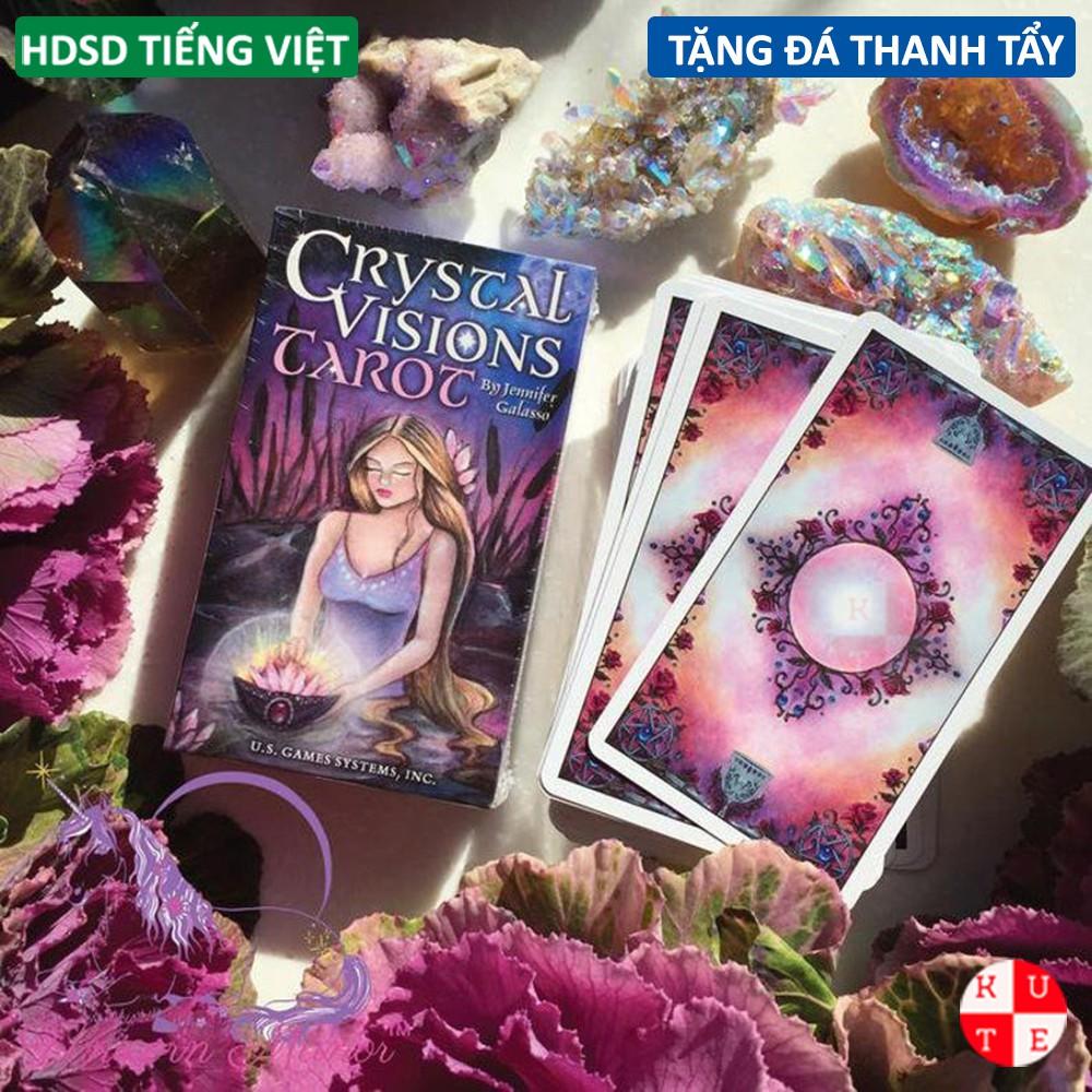 Bài Tarot Crystal Vision 78 Lá Bài Tặng Hướng Dẫn Sử Dụng Tiếng Việt Và Đá Thanh Tẩy