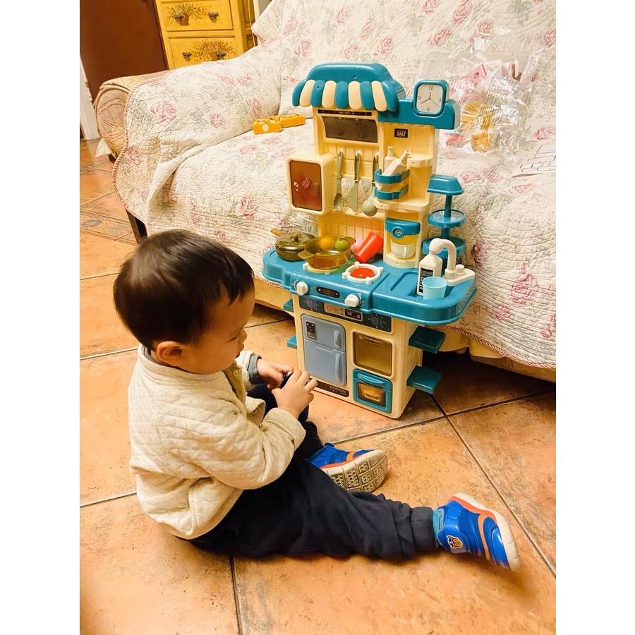 Đồ chơi nhà bếp cho bé cỡ lớn có vòi nước bếp lửa đèn âm thanh, đồ chơi nấu ăn trẻ em đa chức năng mẫu mới nhất chính hãng