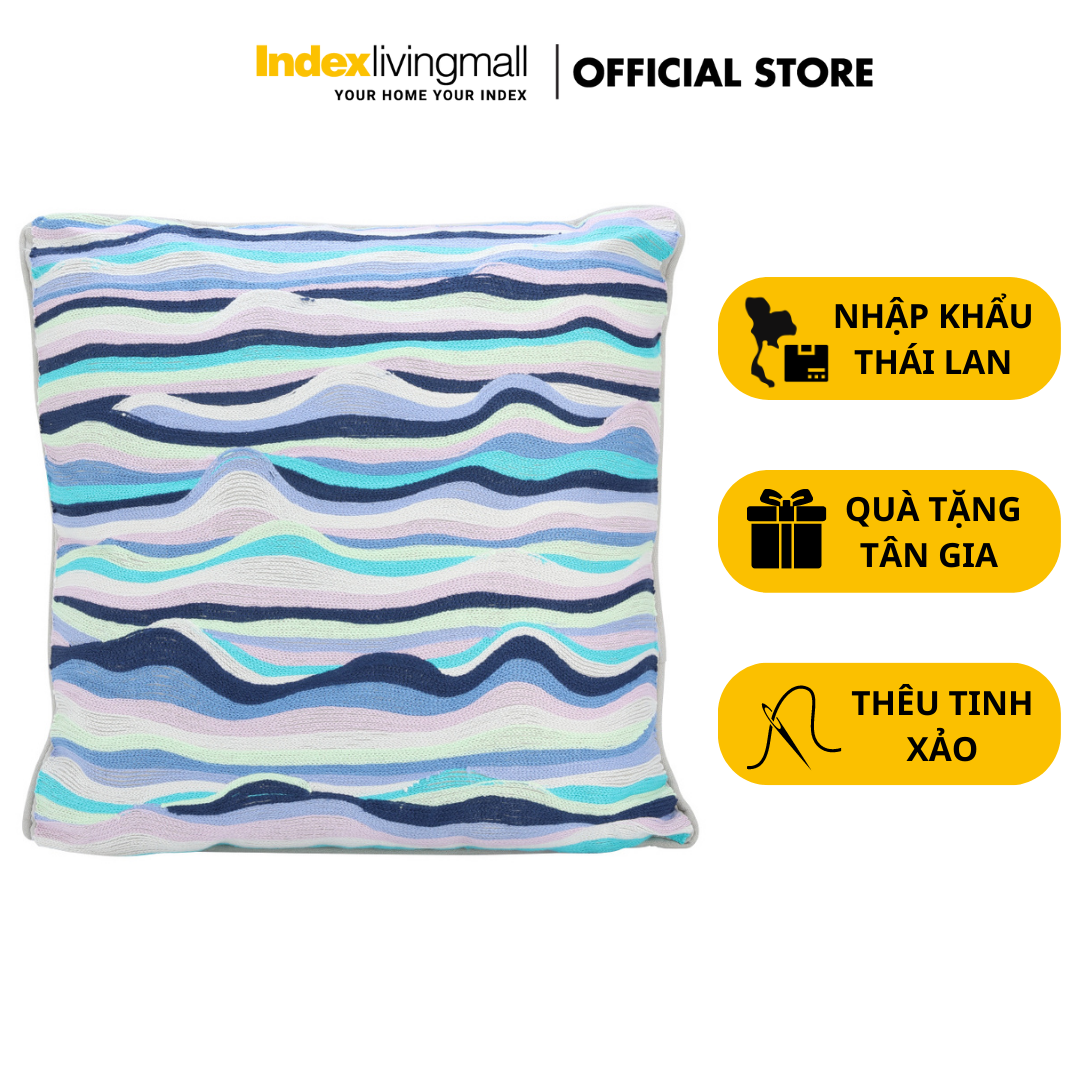 Gối Tựa MARBY-WAVE 45x45x10 cm, chất liệu vải cotton, nhiều màu | Index Living Mall - Phân phối độc quyền tại Việt Nam