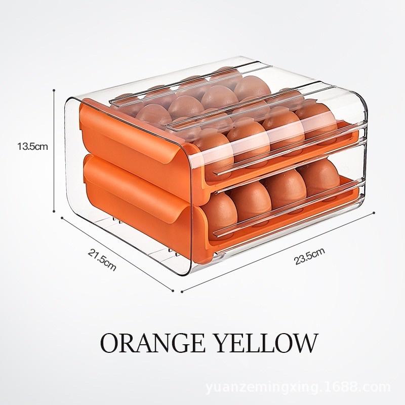 Hộp Đựng Trứng Trong Suốt 2 Tầng Để Tủ Lạnh 32 Lỗ Thiết Kế Thông minh tiện dụng