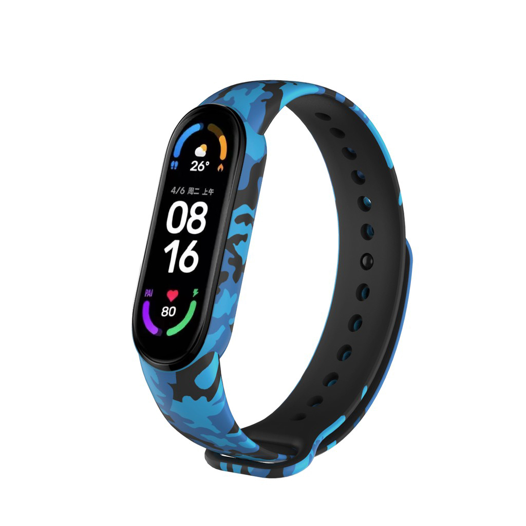 Dây Cao Su Camo Color cho Xiaomi Mi Band 6