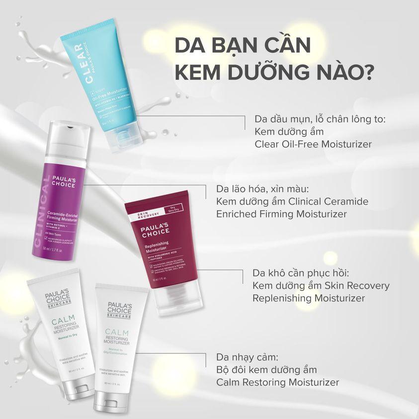 Kem dưỡng ẩm ban đêm dành cho da khô nhạy cảm Paula's Choice Calm Restoring Moisturizer Normal to Dry