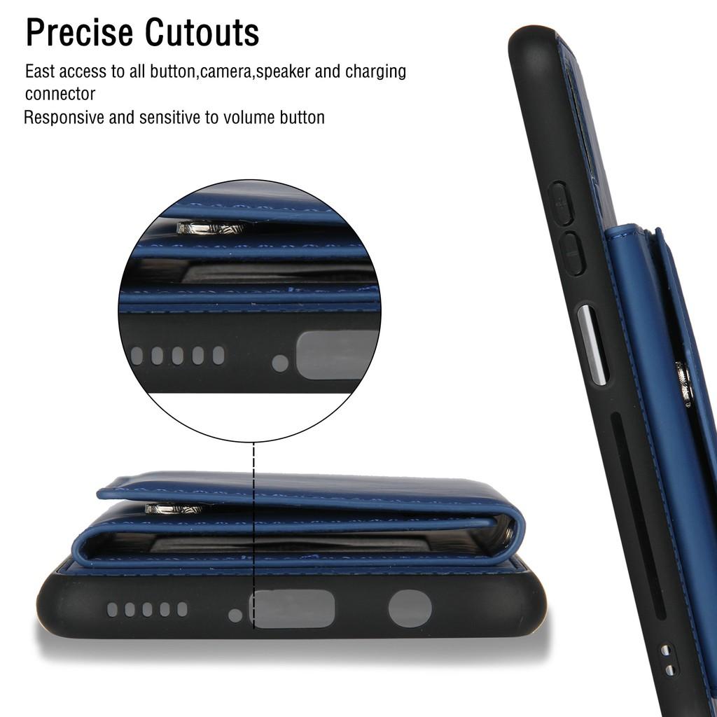 Ốp lưng điện thoại dạng ví da có ngăn đựng thẻ cho Huawei P40 P30 Lite P30 Pro Nova 7i 4e P Smart Z Y9 Prime 2019