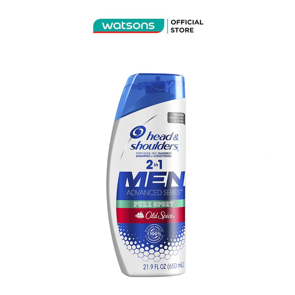 Dầu Gội Và Xả Head & Shoulder Men Advanced Series Pure Sport Old Spice 2 Trong 1 Ngăn Ngừa Gàu 650ml