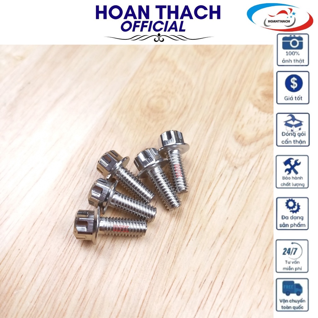 Ốc 6L15 Trụ Vương Miện Trắng dùng cho nhiều dòng xe máy SP016465 (giá 1 con)