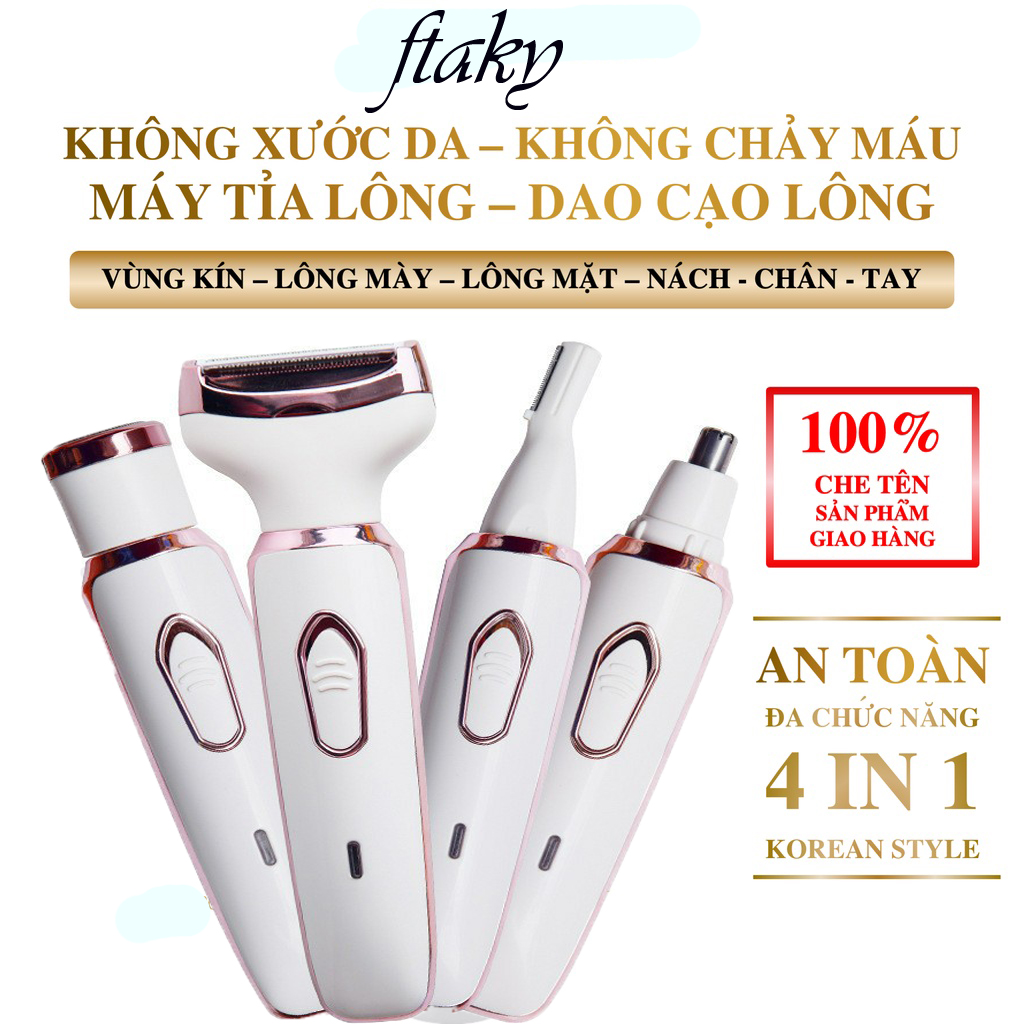 Dao Cạo Lông VùngKín Bikini Cạo Lông Mặt Tỉa Lông Mày, Máy Cạo Lông Wax Lông Tẩy Lông Nách Cắt Tỉa Lông Mũi Đa Năng - Hàng nhập Khẩu