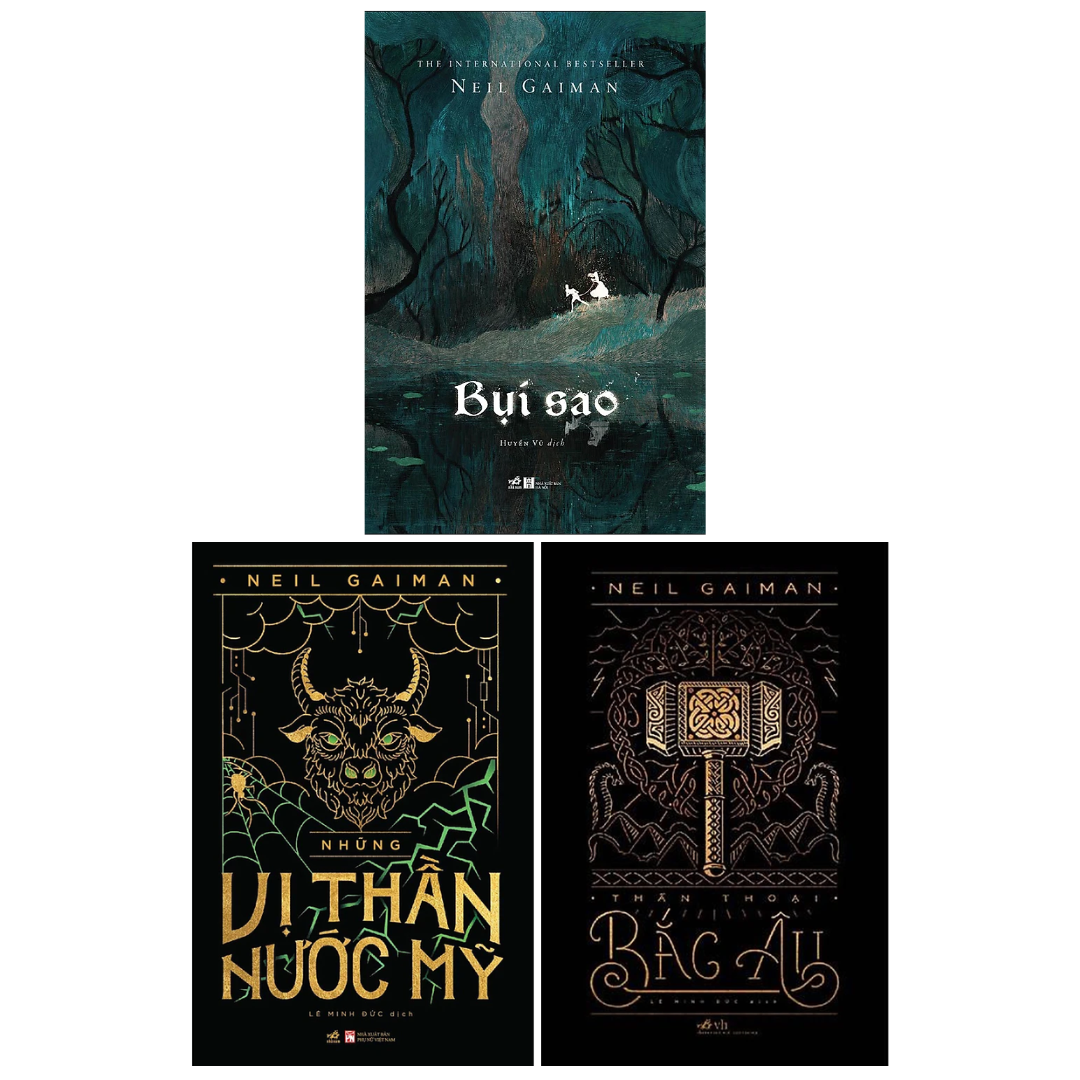 Combo 3 Cuốn Tiểu Thuyết Của Neil Gaiman: Bụi Sao + Những Vị Thần Nước Mỹ + Thần Thoại Bắc Âu