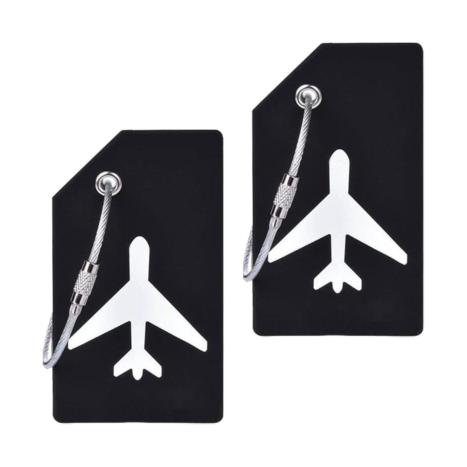 2Pcs Luggage Tags for Suitcases with Name ID Card Portable Suitcase Tag
