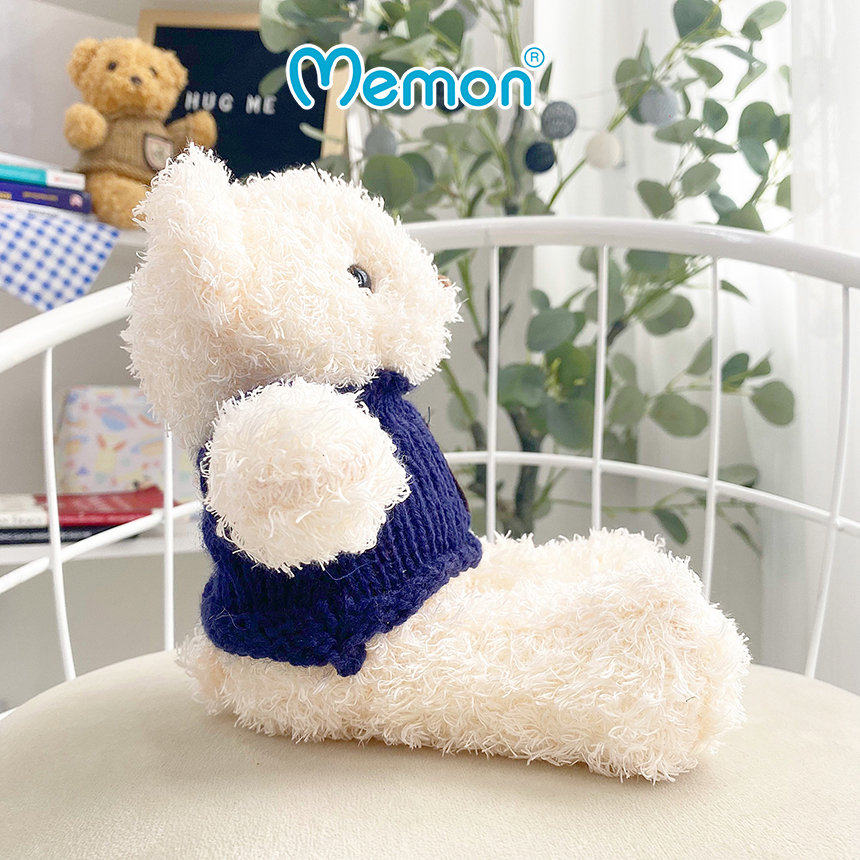 Gấu bông teddy head tales mini nhồi gòn 20cm cao cấp Memon