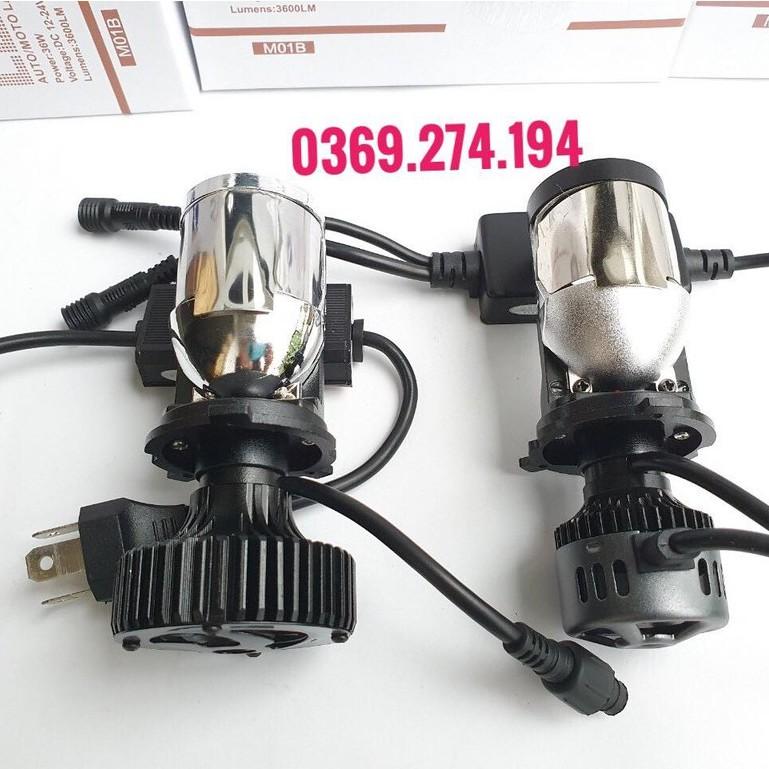 Đèn Pha Led Bi Cầu Mini M01B Maxxis 37w Chỉnh Được Pha Cao Thấp Cho Ô tô Xe Máy