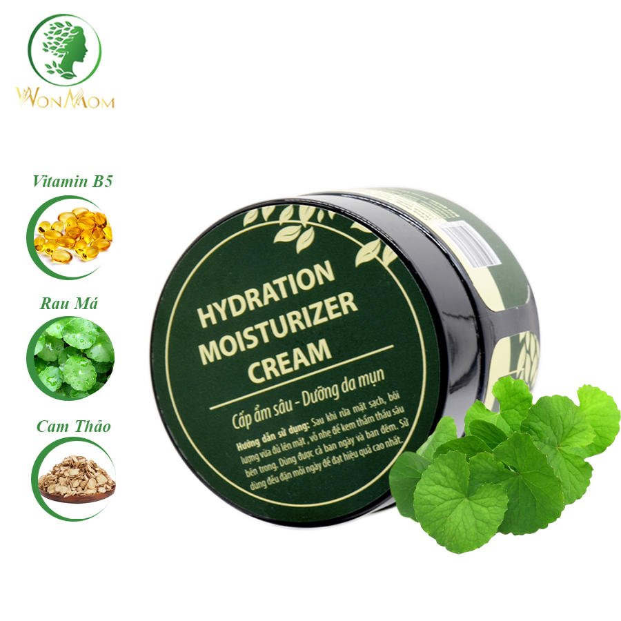 Hình ảnh Hydration moisturizer cream, kem cấp ẩm kiềm dầu, chống mụn, dưỡng trắng da Wonmom 50g