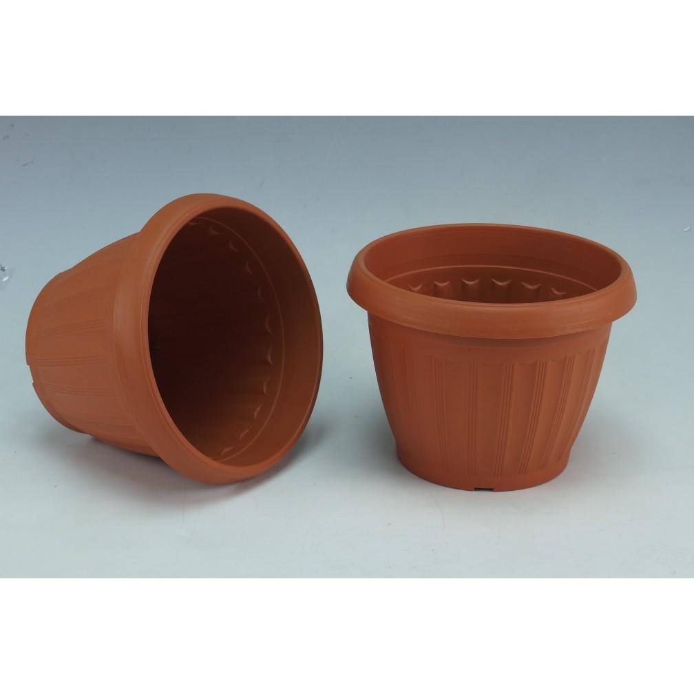 Chậu Hoa Tròn Kiểu Hy Lạp Cỡ Nhỏ - Màu đất - UBL OP0048