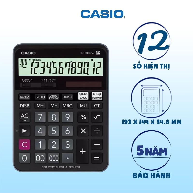 Máy tính Casio DJ-120D Plus chính hãng dùng cho văn phòng, cửa hàng, shop bán hàng