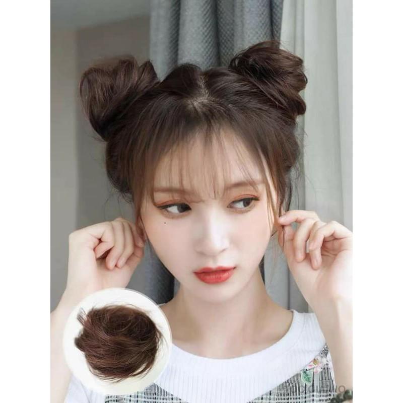 Tóc búi cột thẳng tóc giả