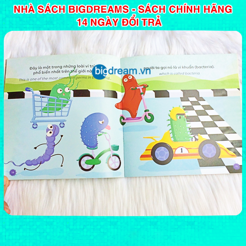 Tại Sao Phải Rửa Tay? - Song Ngữ Kể Chuyện Khoa Học SCI-Tales - Phát triển tư duy cho bé - Truyện kể trước giờ đi ngủ