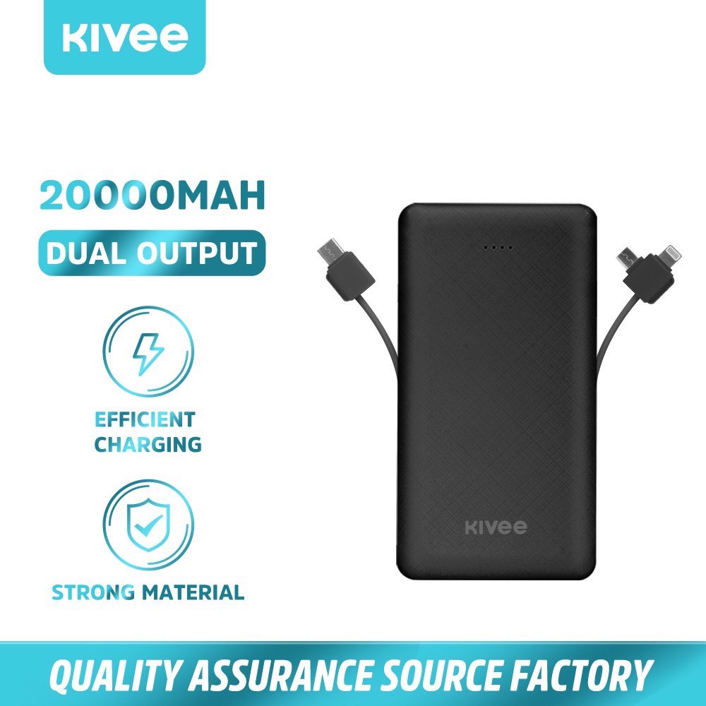 Pin Sạc Dự Phòng 10000mah PT203 Tích Hợp 2 Cáp Sạc LED Đèn Chỉ Thị Mini