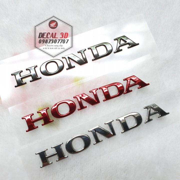 TEM CHỮ NỔI LOGO HONDA HÀNG SIÊU ĐẸP TRANG TRÍ XE MÁY