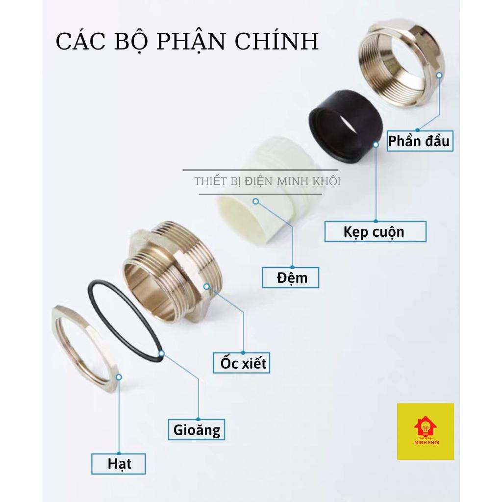 Ốc Siết Cáp Kim Loại PG, cút siết cáp kim loại, ốc xiết inox,cút xiết pg