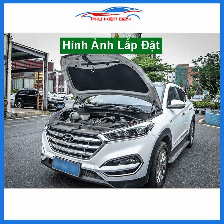 Ty thủy lực chống nắp capo cho xe Tucson hỗ trợ mở tự động kèm phụ kiện lắp