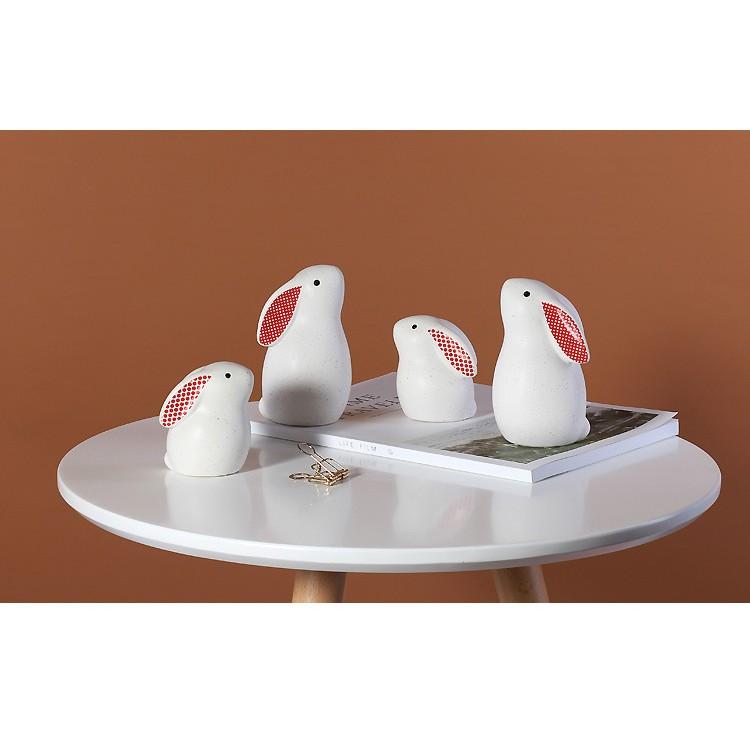 THỎ GỐM TRẮNG SIZE LỚN