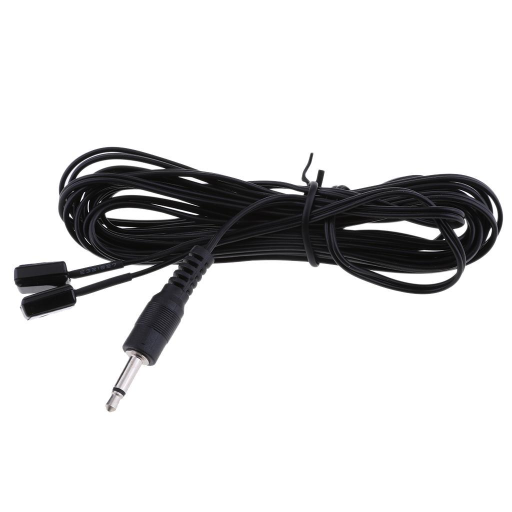 Premium 3 Meter IR Emitter Cable 3.5mm Male to 2  Cable Television